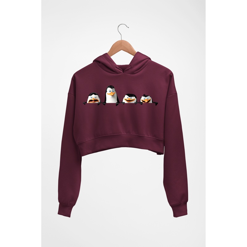 Penguins of Madagascar Crop HOODIE FOR WOMEN EMC50259000507