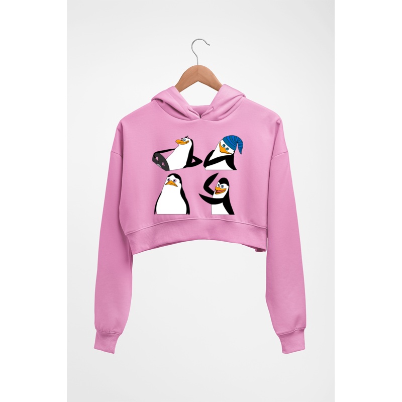 Penguins of Madagascar Crop HOODIE FOR WOMEN EMC50259000509