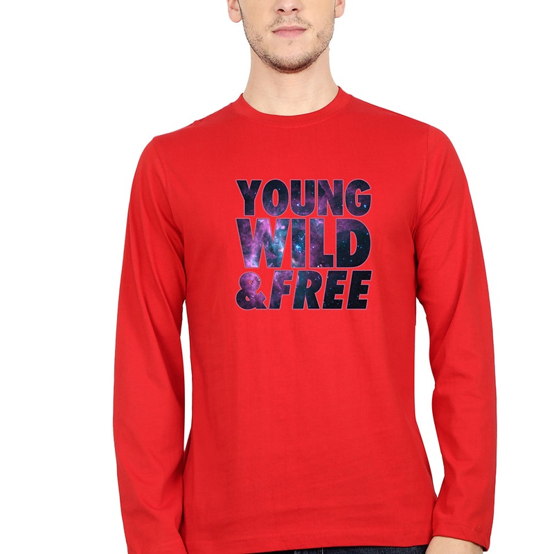 Young Wild Free Full Sleeves T-Shirt for Men