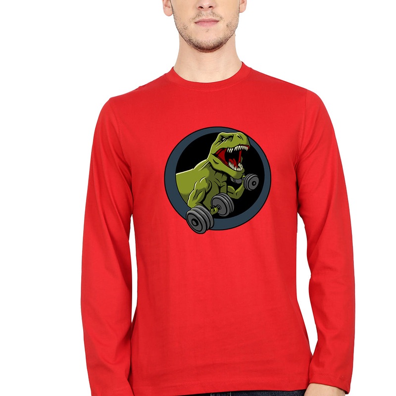Angry T-Rex Gym Full Sleeves T-Shirt for Men