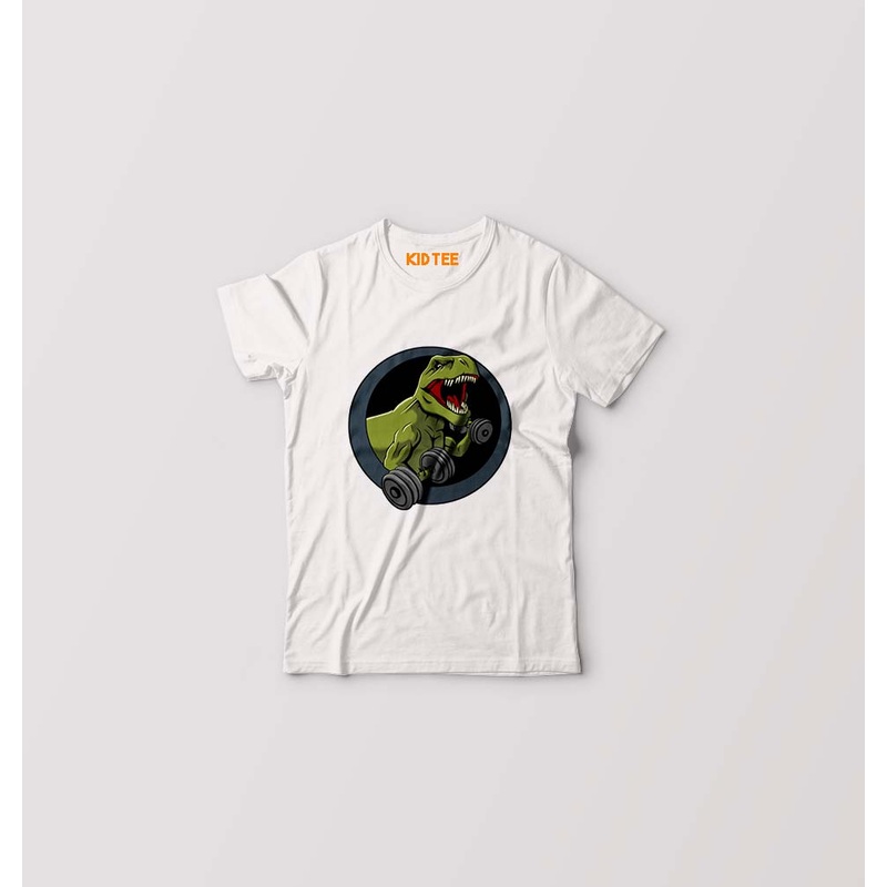Angry T-Rex Gym Kids T-Shirt for Boy/Girl