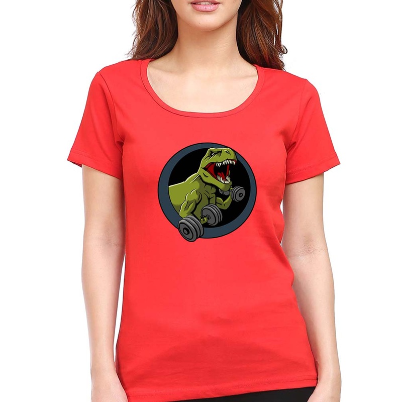 Angry T-Rex Gym T-Shirt for Women