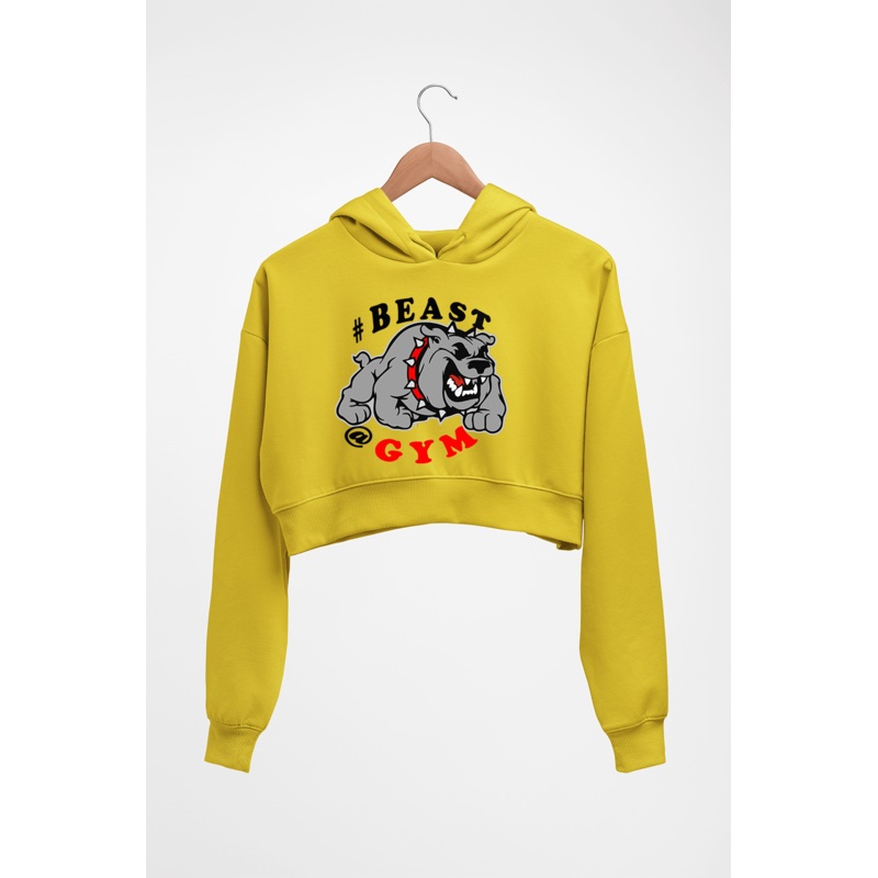 Beast Gym Funny Crop HOODIE FOR WOMEN