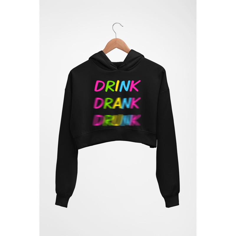 Drink Alcoholic Crop HOODIE FOR WOMEN