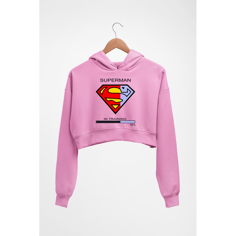 Superman Gym Crop HOODIE FOR WOMEN