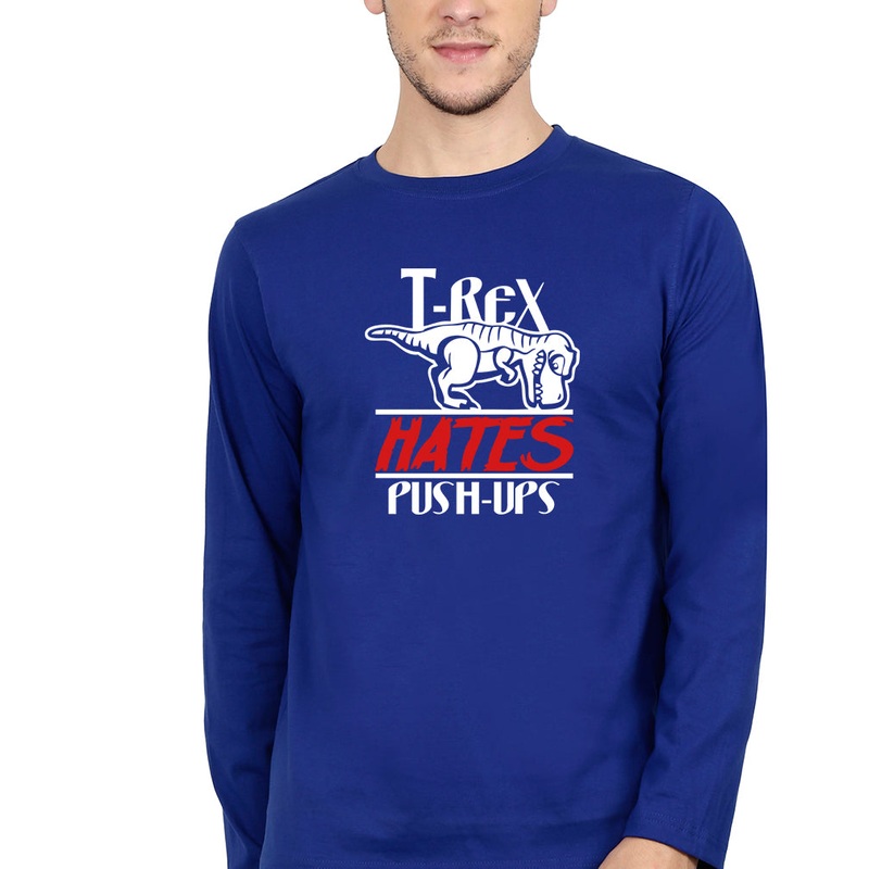 T-Rex Gym Funny Full Sleeves T-Shirt for Men