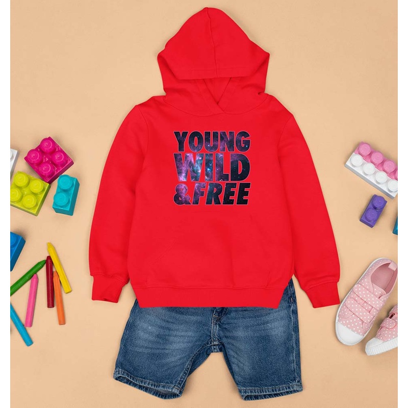 Young Wild Free Kids Hoodie for Boy/Girl