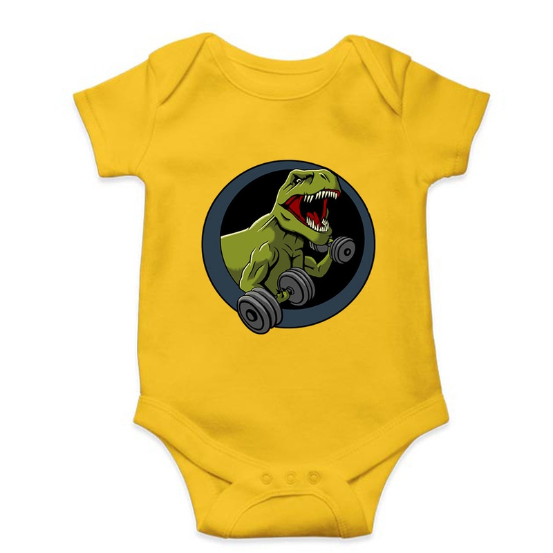 Angry T-Rex Gym Kids Romper For Baby Boy/Girl