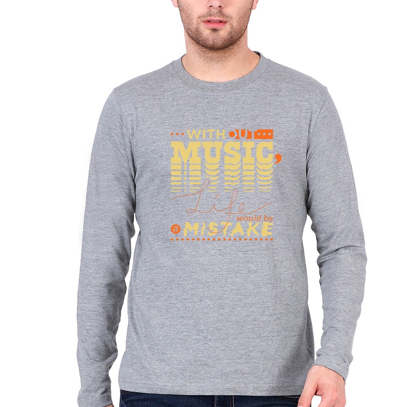 Music Full Sleeves T-Shirt for Men EMC50259000115