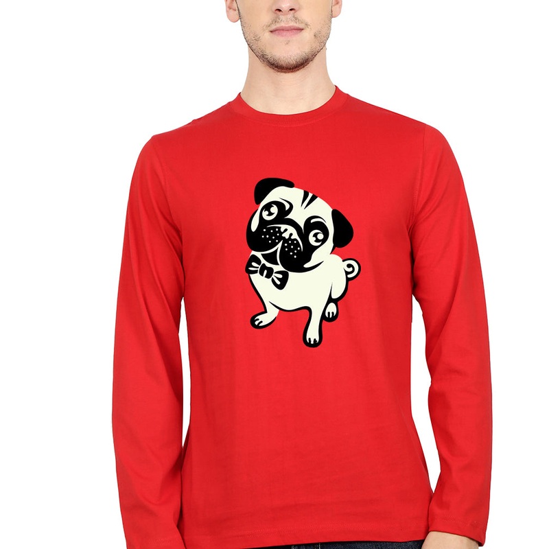 Pug Dog Full Sleeves T-Shirt for Men EMC50259000114