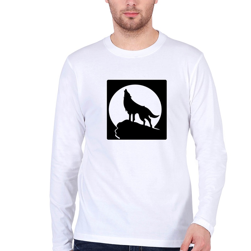 Wolf Full Sleeves T-Shirt for Men EMC50259000008