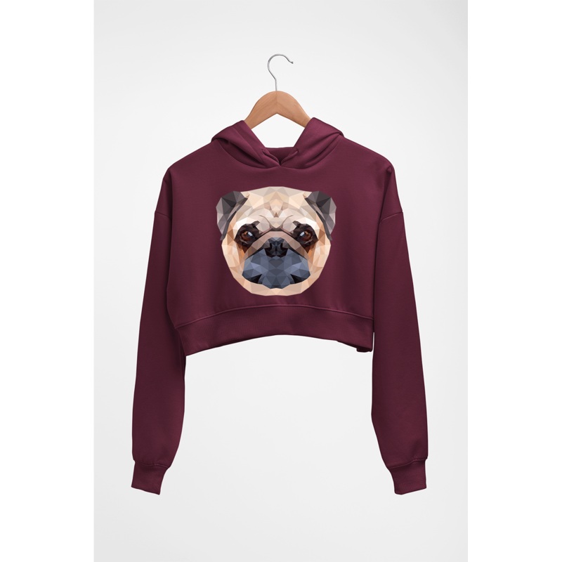 Pug Dog Crop HOODIE FOR WOMEN EMC50258999917