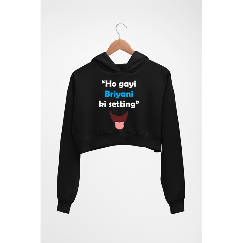 Biryani Crop HOODIE FOR WOMEN
