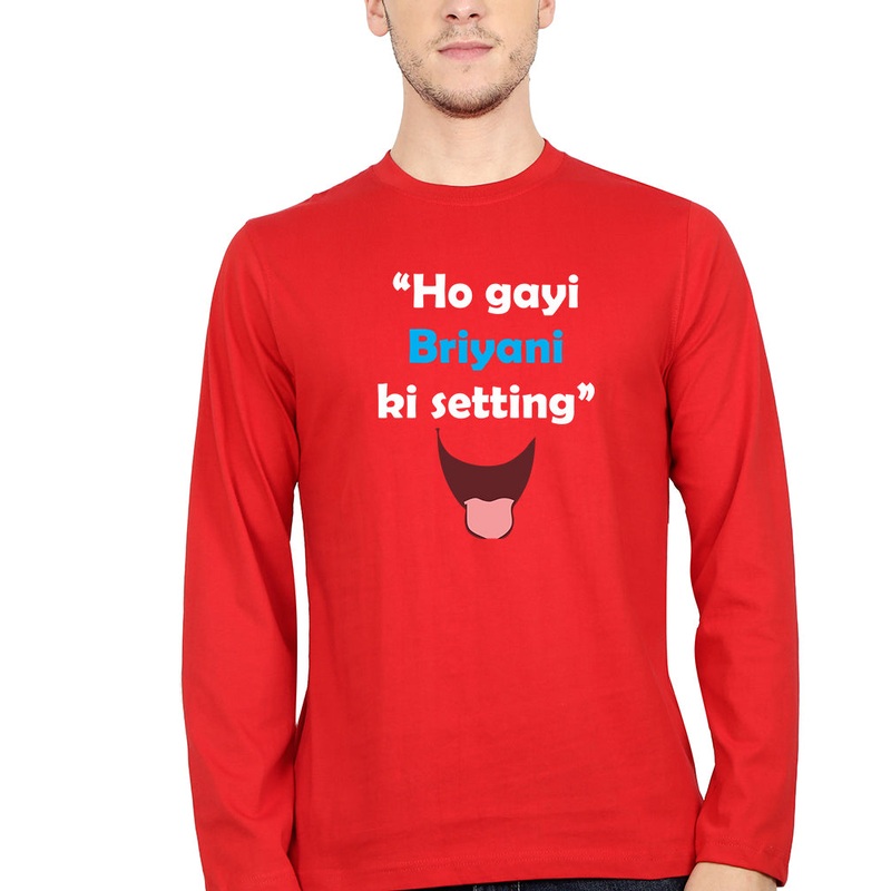 Biryani Full Sleeves T-Shirt for Men