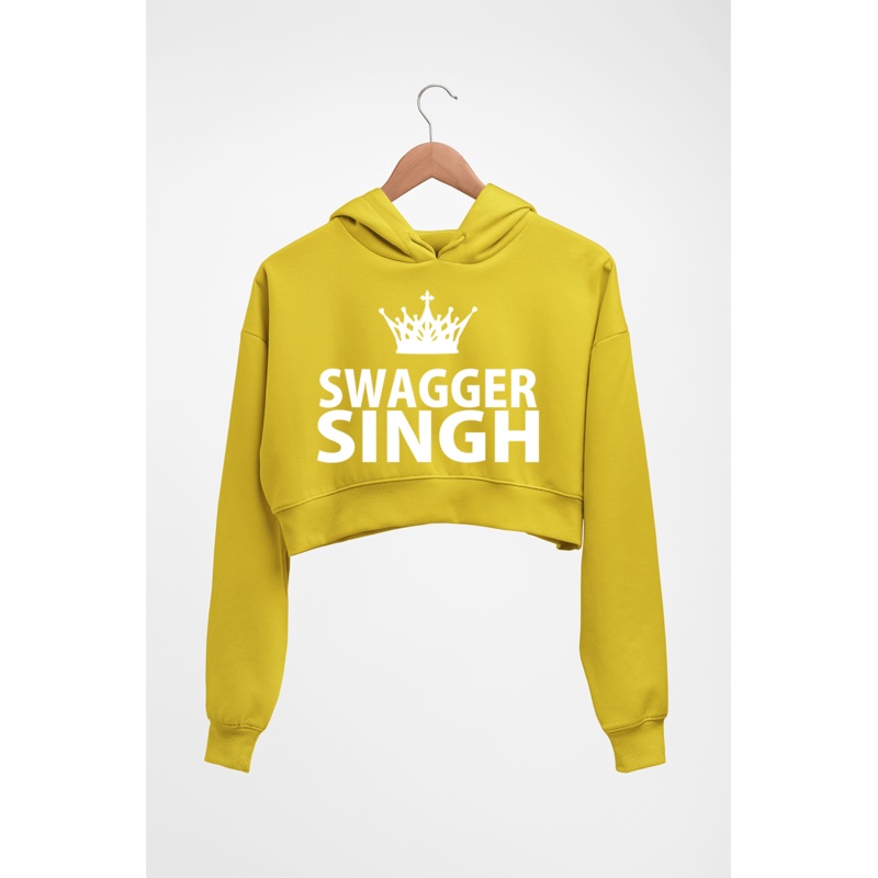 Swagger Singh Crop HOODIE FOR WOMEN