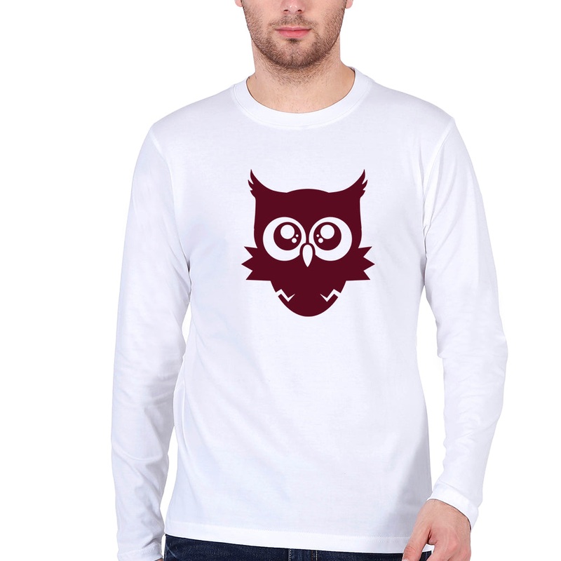 Cute Baby Owl Full Sleeves T-Shirt for Men