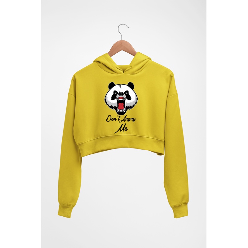 Angry Bear Crop HOODIE FOR WOMEN