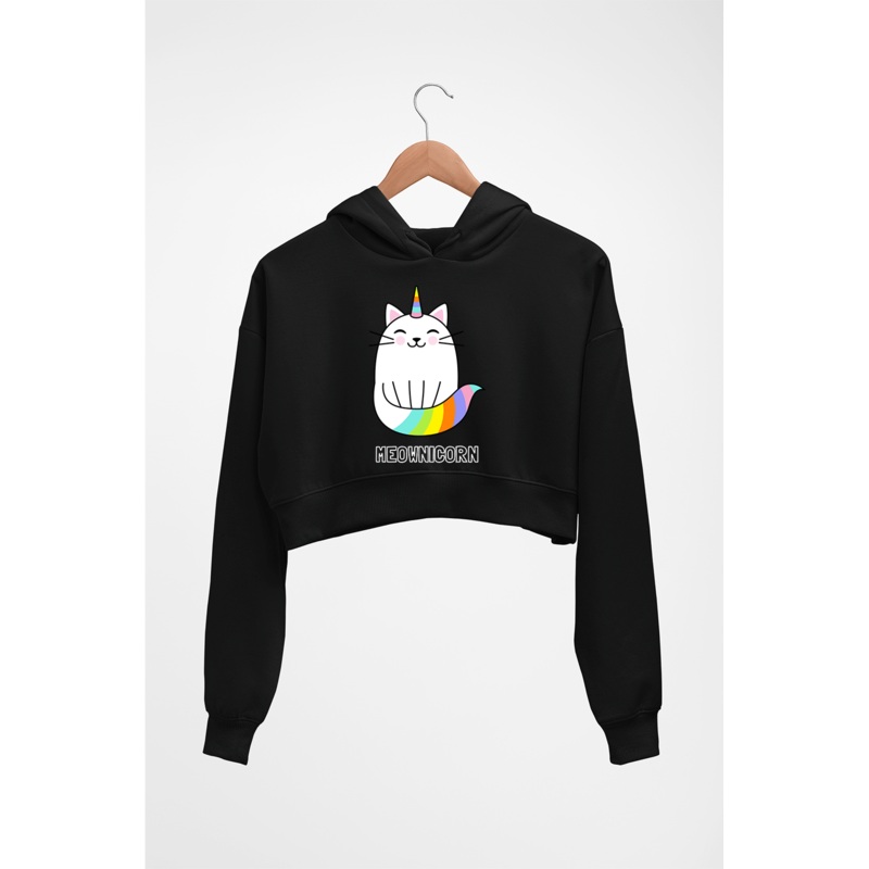 Cat Unicorn Crop HOODIE FOR WOMEN