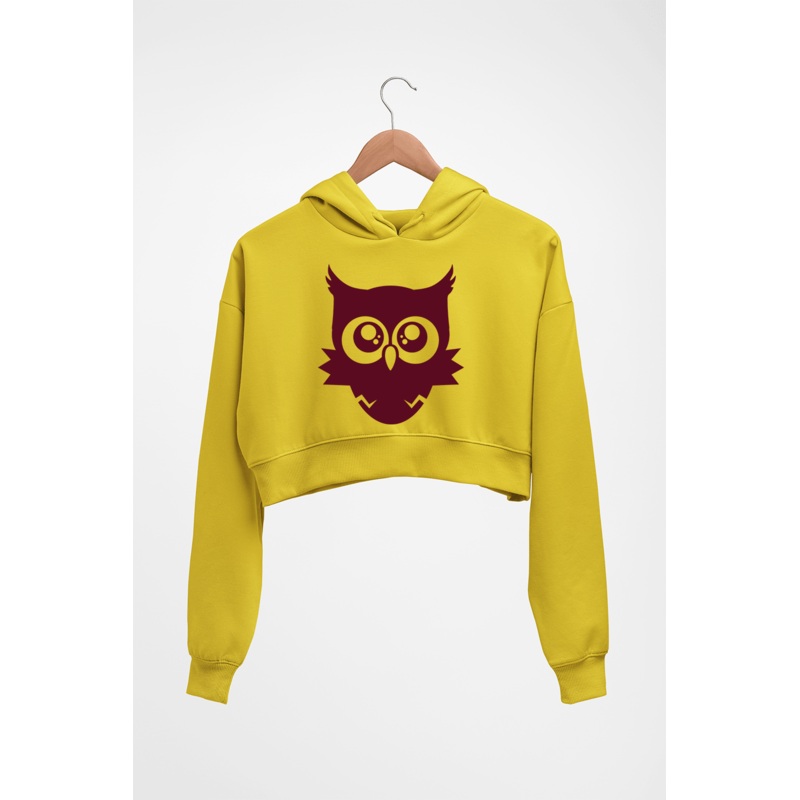 Cute Baby Owl Crop HOODIE FOR WOMEN