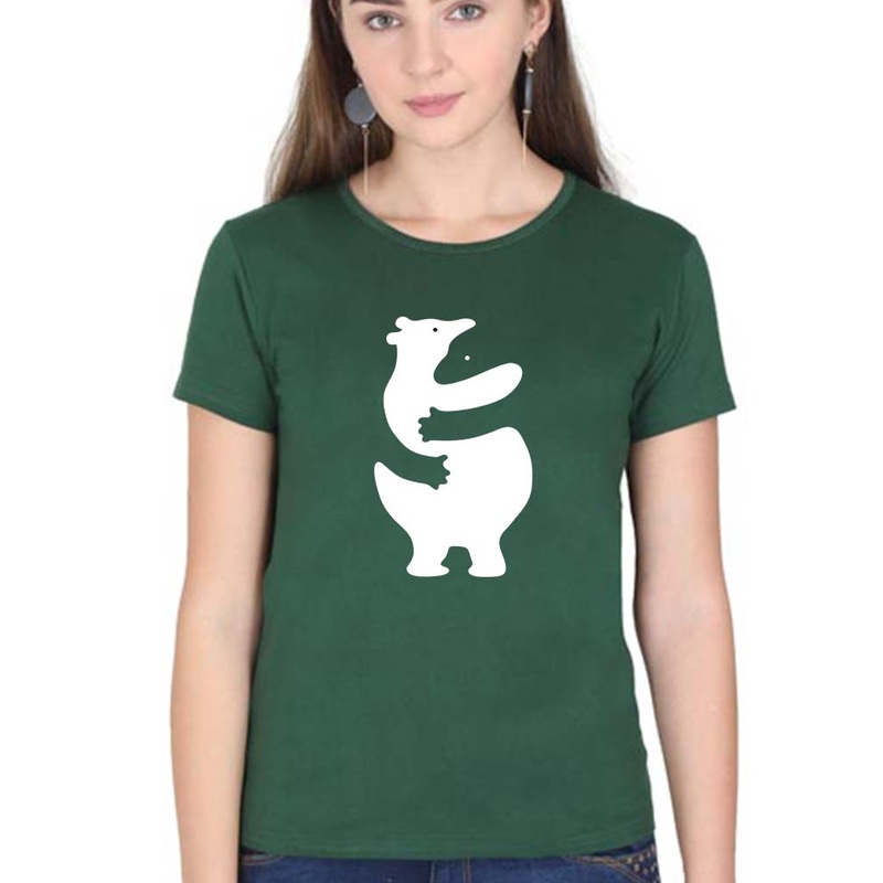 Hippo Dolphin Hug T-Shirt for Women