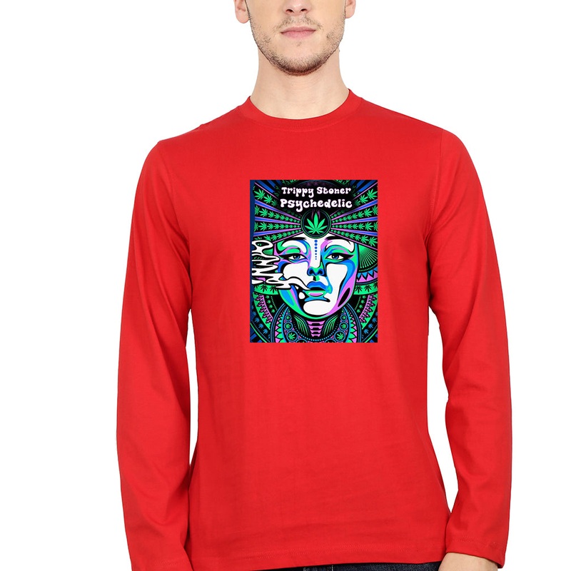 Trippy Stoner Psychedelic Full Sleeves T-Shirt for Men