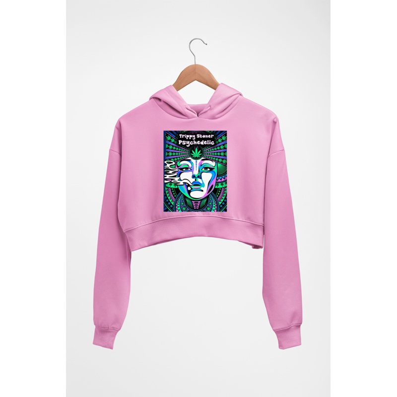 Trippy Stoner Psychedelic Crop HOODIE FOR WOMEN