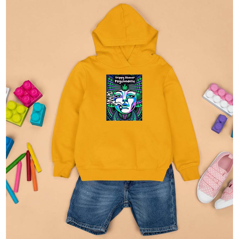 Trippy Stoner Psychedelic Kids Hoodie for Boy/Girl