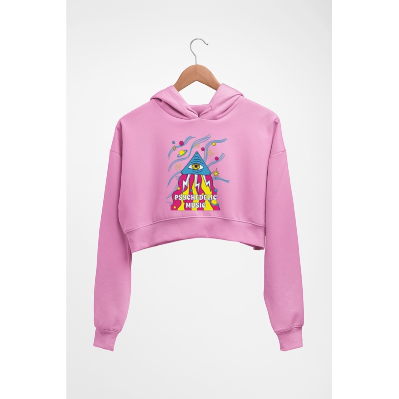 Psychedelic Music Crop HOODIE FOR WOMEN EMC50258998558