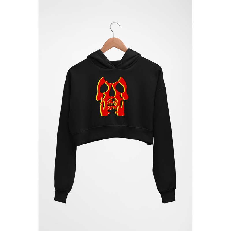 Deftones Skull Crop HOODIE FOR WOMEN