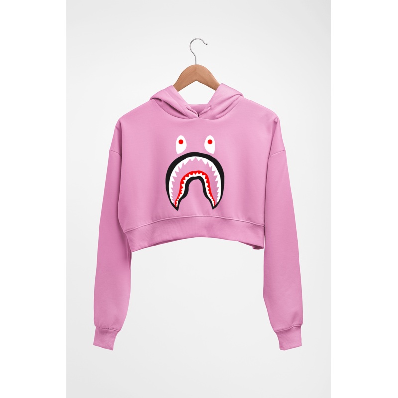 Bape Shark Crop HOODIE FOR WOMEN