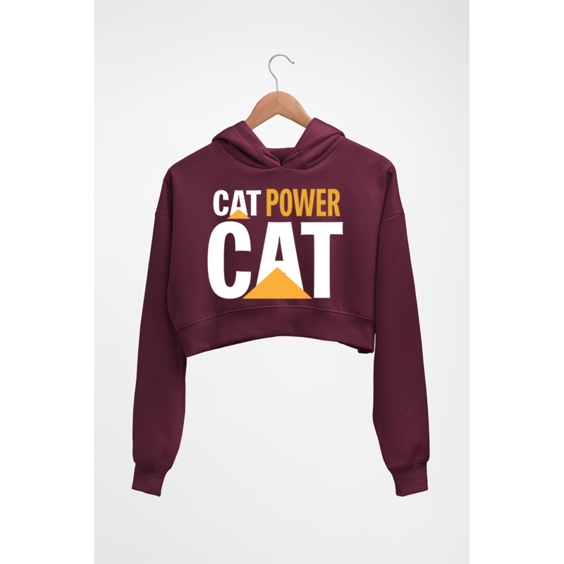 Cat Power Crop HOODIE FOR WOMEN EMC50258997804