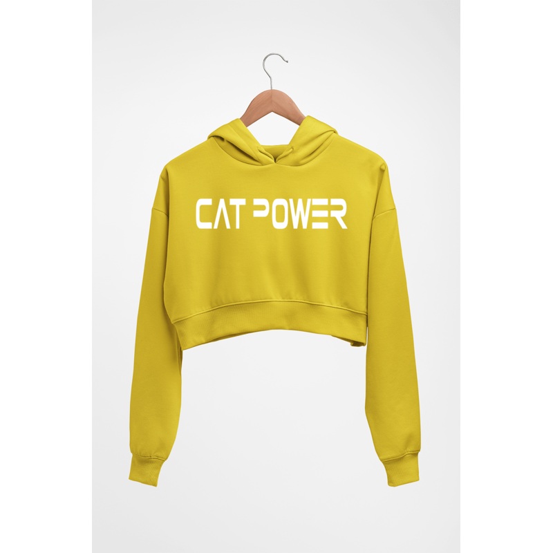 Cat Power Crop HOODIE FOR WOMEN EMC50258997810