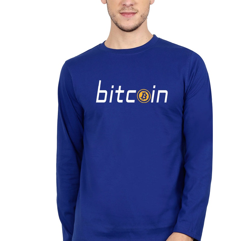 Cryptocurrency Bitcoin Full Sleeves T-Shirt for Men EMC50258997869