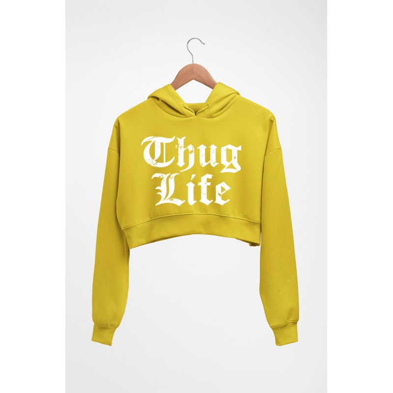 Thug Life 2Pac Crop HOODIE FOR WOMEN
