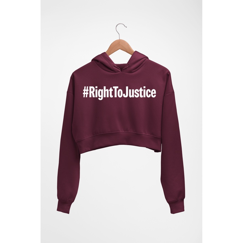 Right to Justice Crop HOODIE FOR WOMEN