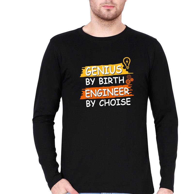 Genius Engineer Full Sleeves T-Shirt for Men
