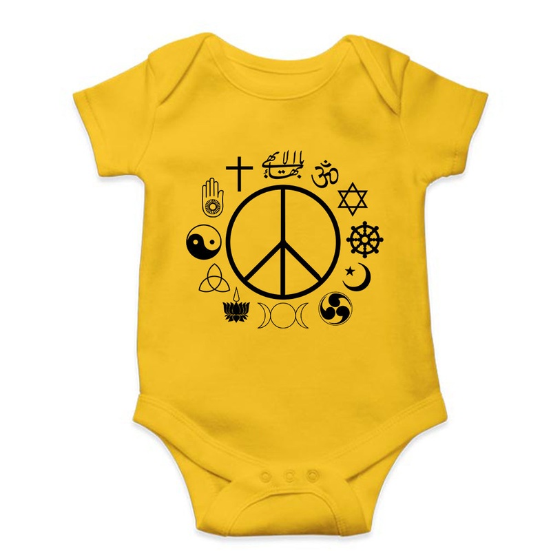 Peace Religious Symbols Kids Romper For Baby Boy/Girl EMC50258996575