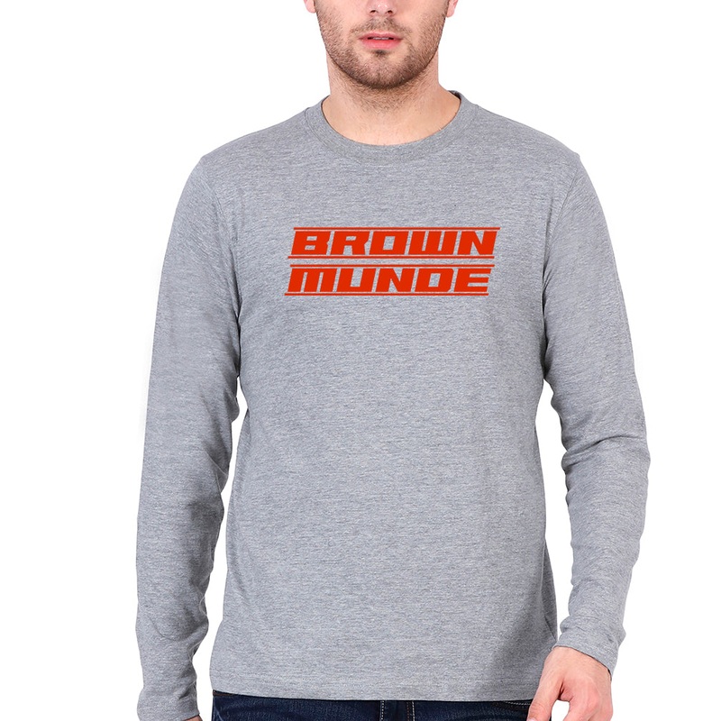 AP Dhillon Brown Munde Full Sleeves T-Shirt for Men
