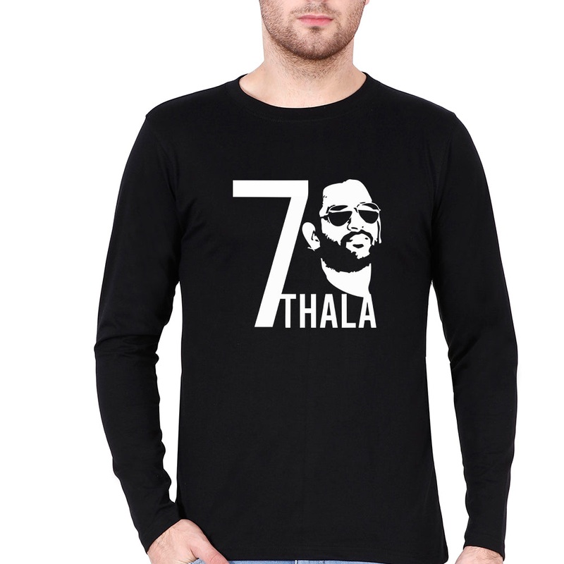 MS Dhoni 07 Thala Full Sleeves T-Shirt for Men
