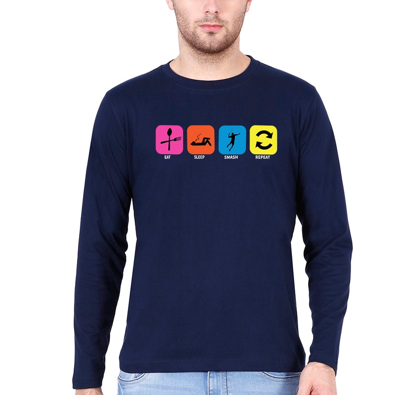 Badminton Full Sleeves T-Shirt for Men EMC50258996247