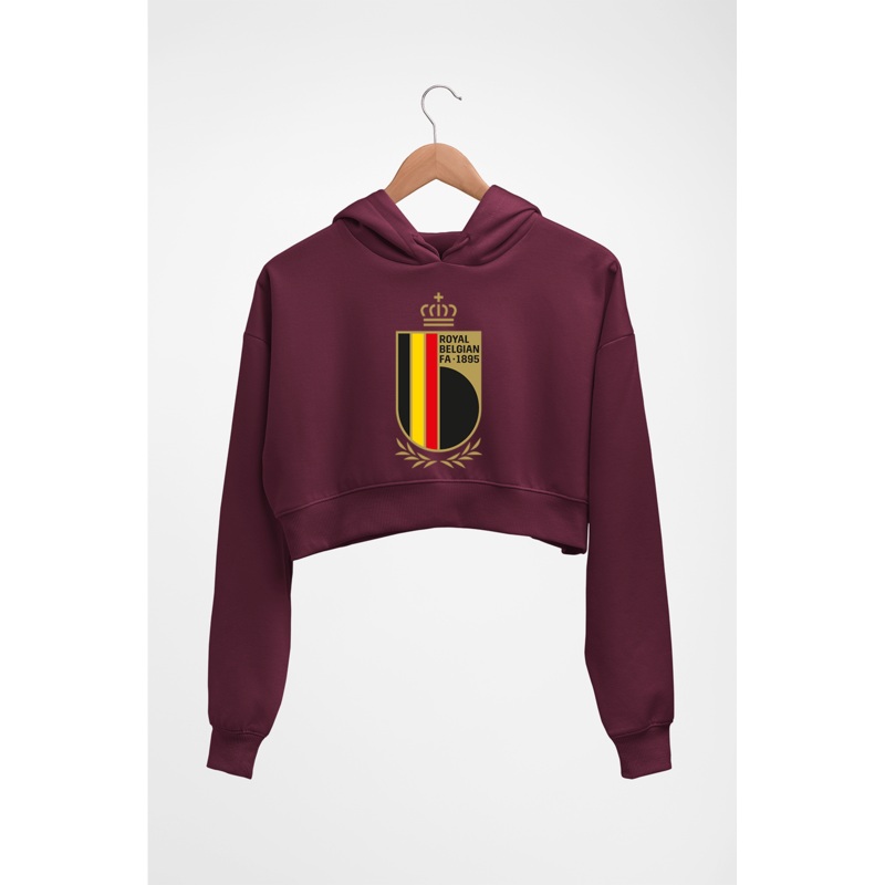 Belgium Football Crop HOODIE FOR WOMEN EMC50258995648