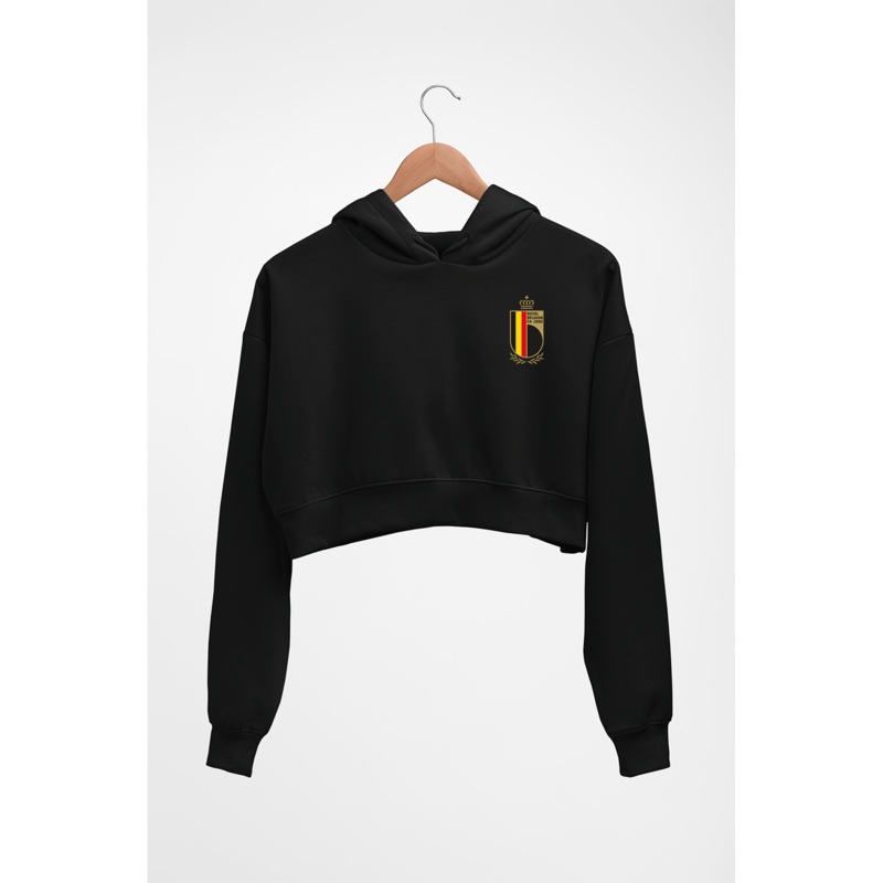 Belgium Football Crop HOODIE FOR WOMEN EMC50258995649