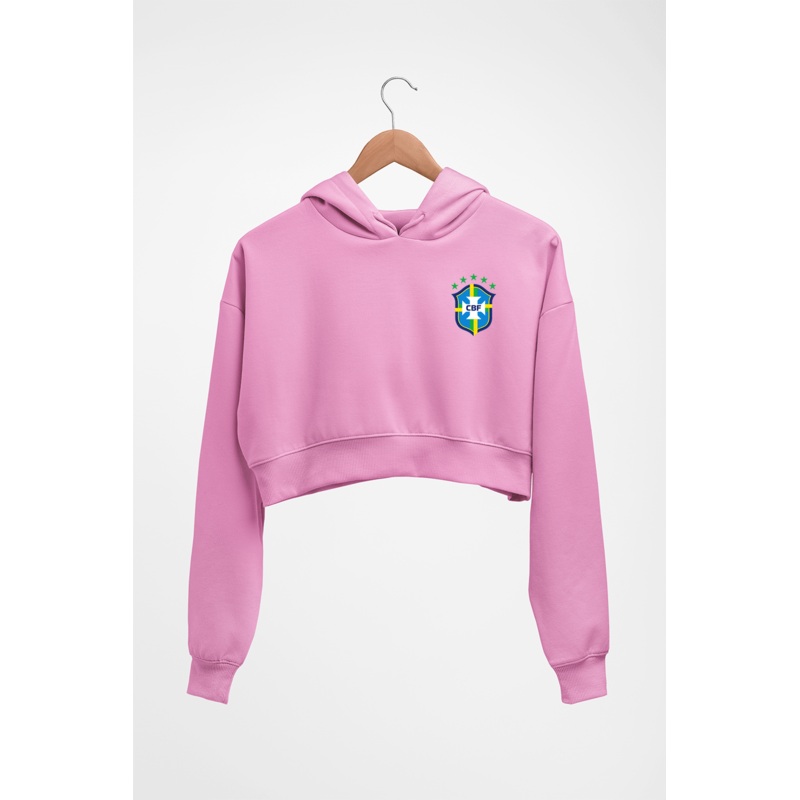Brazil Football Crop HOODIE FOR WOMEN EMC50258995665