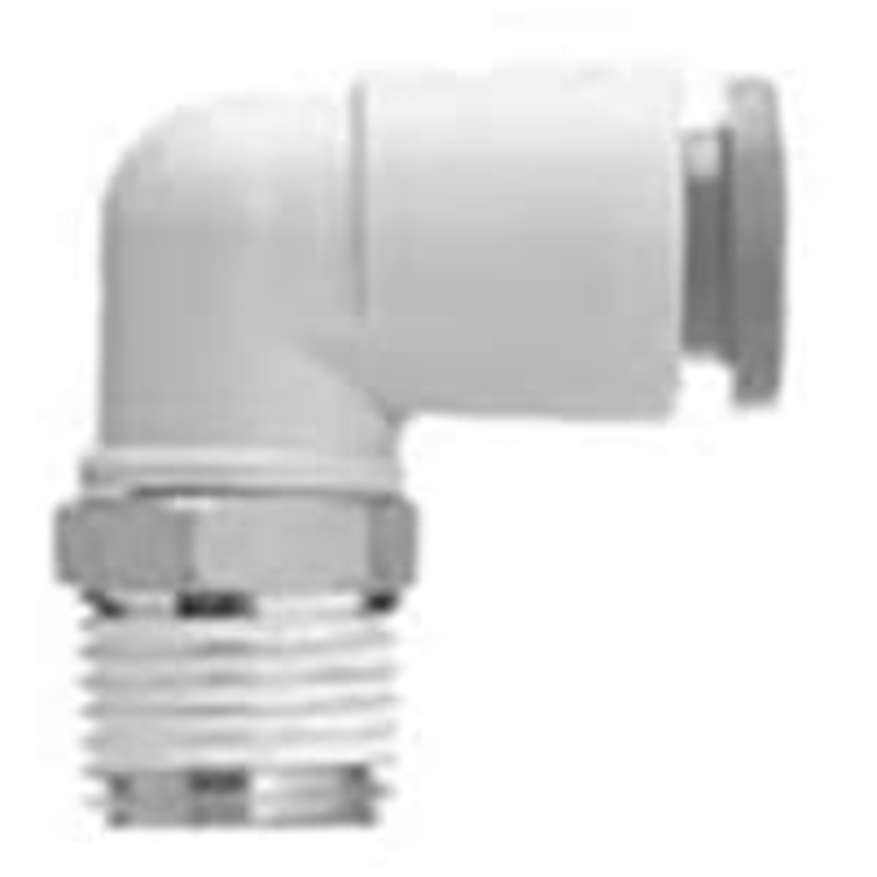 Adaptador neumtico del Roscar-a-Tubo del codo, varn de NPT8 1/, empujar hacia adentro 5/16 adentro