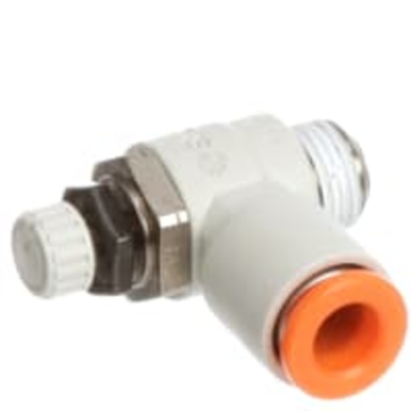 Speed Controller, Elbow, 1/8 NPT Port 1/4 Tube, Uno Touch, Sealant, COMO Series