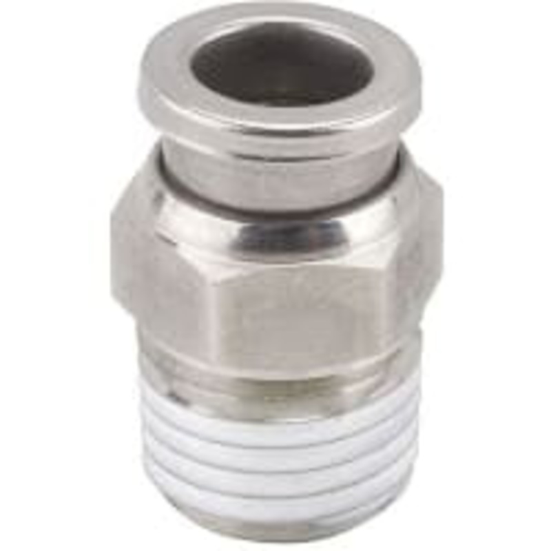 Adaptador recto neumtico del Roscar-a-Tubo, varn de NPT8 1/, empujar hacia adentro 3/8 adentro
