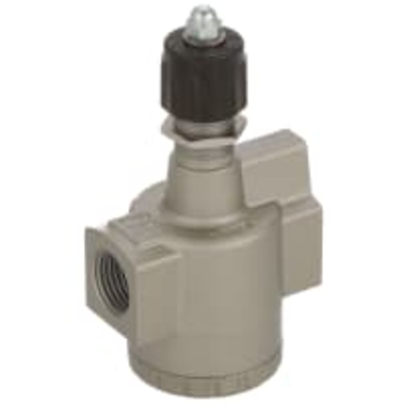 Apresure el control, flujo grande en lnea, 1/2 el cuerpo, puerto2 de 1/ NPT, aluminio, COMO serie
