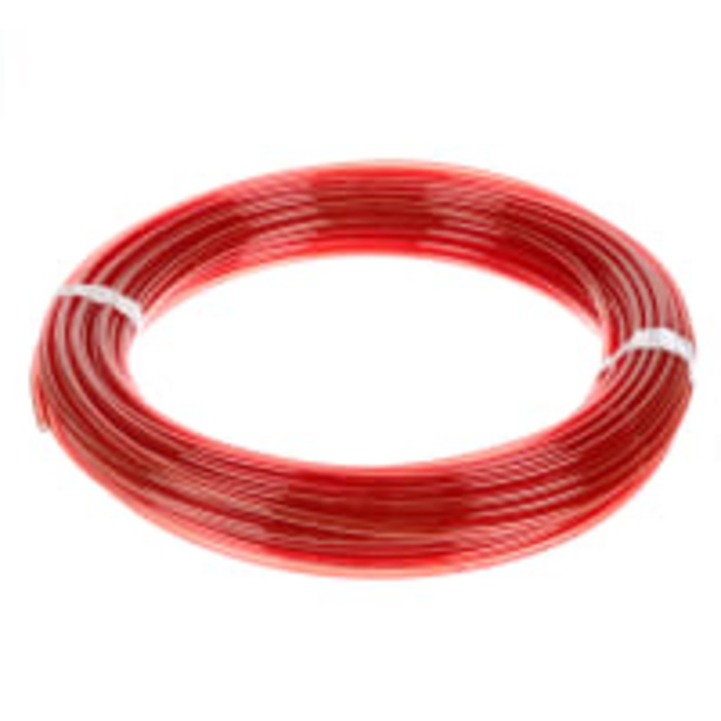 Tubing, polyurethane, 6m m, red, roll de 100 pie