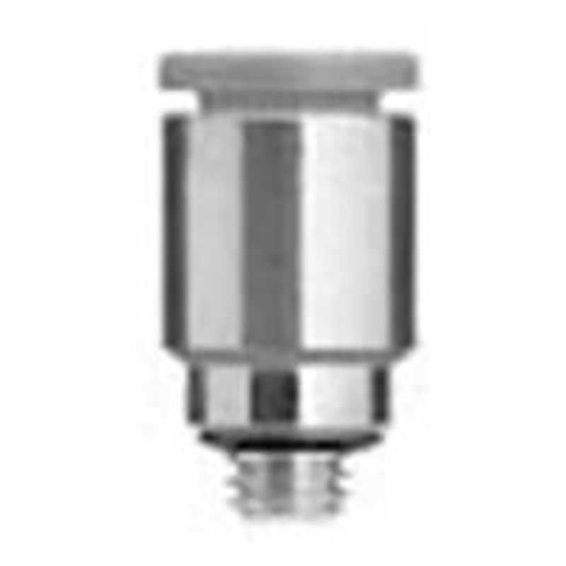 1-Touch guarnicin, conec principales del varn de la tuerca hexagonal., tubo del 1/8in, 10-32UNF dimetro, latn/Ni de Electroless