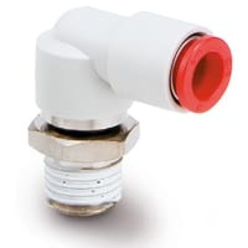 Adaptador neumtico del Roscar-a-Tubo del codo, varn de NPT4 1/, empujar hacia adentro 3/8 adentro